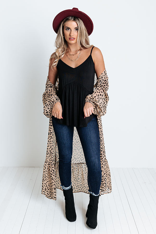 Make Your Debut Babydoll Top In Black