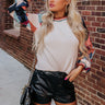 Dating Game Sweater Top in Beige Image - 1