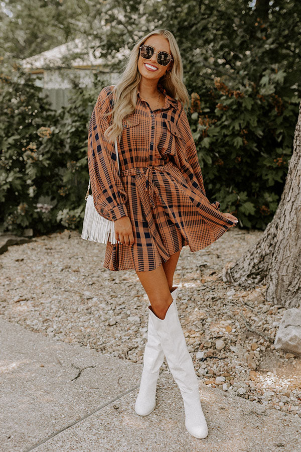 Seasonal Shift Plaid Dress