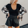 Candy Apple Dip Ribbed Top In Black Image - 1