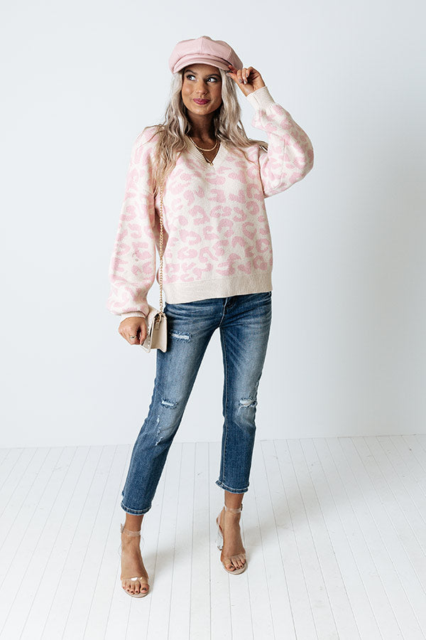 Snow Caps Leopard Sweater Image - 1