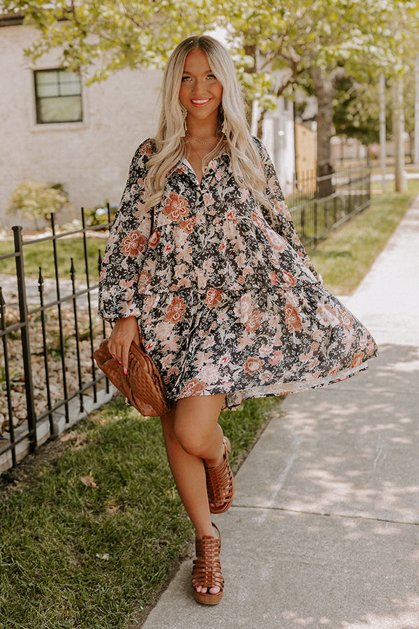Simply Flourishing Floral Shift Dress