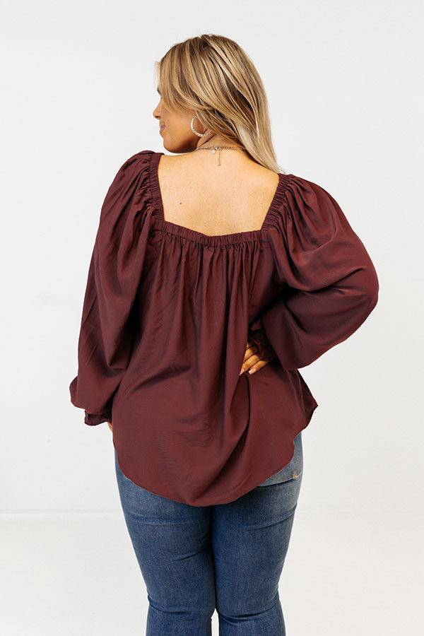 Signature Move Shift Top In Merlot Curves Image - 2