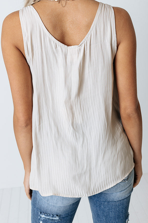 New To Love Satin Top In Light Beige Image - 5