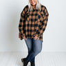 Pouring Cider Flannel Top In Camel Curves Image - 1