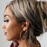 Genuine Love Hoop Earrings In Dark Grey Image - 1