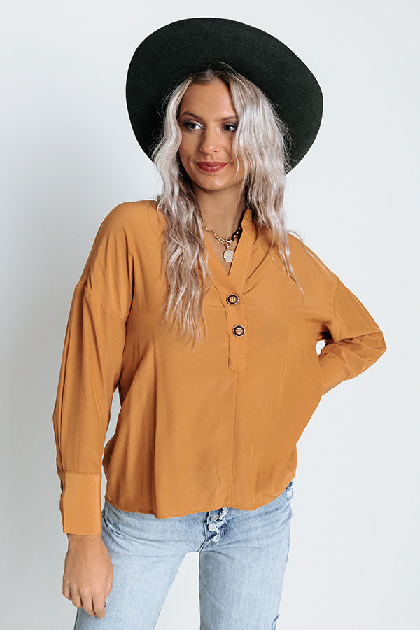 Balcony Nights Shift Top In Golden Honey Image - 3