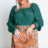 Signature Move Shift Top In Hunter Green Curves Image - 1
