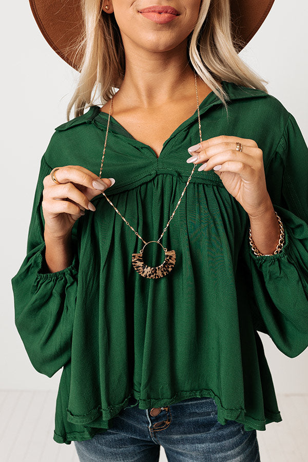 Mountain Ranch Necklace In Leopard Print