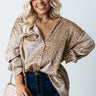 Dancing In the Street Leopard Top In Khaki Curves Image - 1