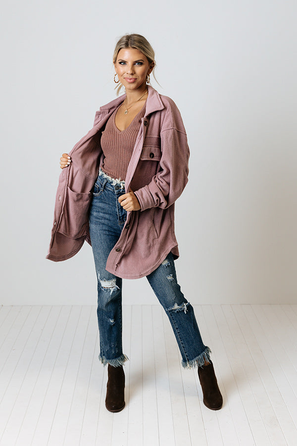 Honey So Snuggly Jacket in Purple Image - 2