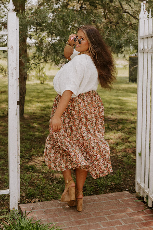 Lisha Floral Skirt Curves Image - 2