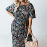 The Stassi Floral Midi In Teal Curves Image - 1