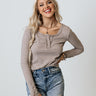 Fast Lane Top In Taupe Image - 1