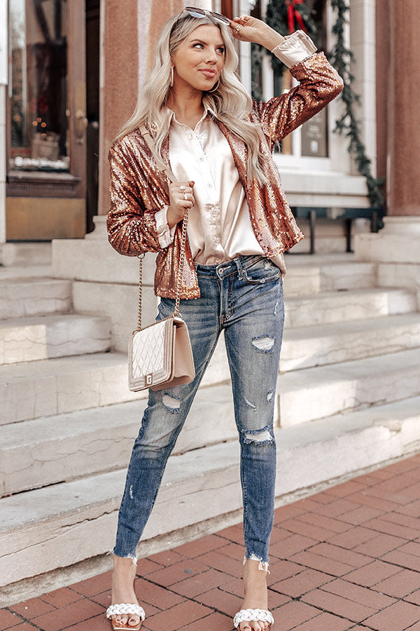 Skylight Satin Top In Champagne Image - 2