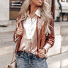 Skylight Satin Top In Champagne Image - 1