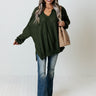 Cozy Code Waffle Knit Top Image - 1
