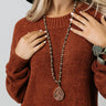 Wishing You Well Semi Precious Necklace In Sage Image - 1