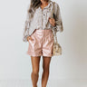 In The Now Leopard Top In Light Grey Image - 1
