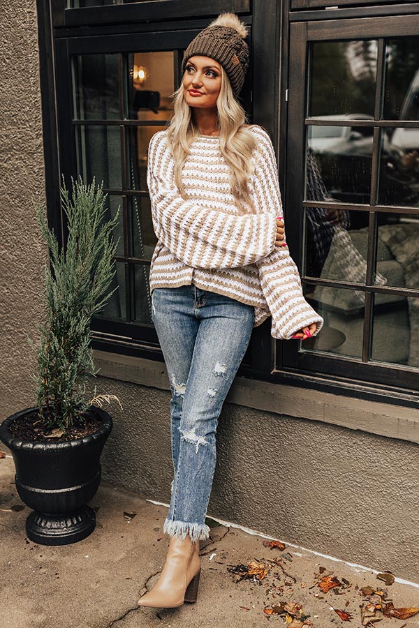 Last Train To The City Knit Sweater In White Image - 1