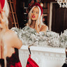 Prosecco And Poise Velvet Headband In Red Image - 1