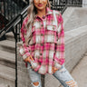 Together Again Plaid Jacket In Fuchsia Image - 1