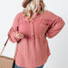 Fantastic Flurries Waffle Knit Top In Blush Curves Image - 1