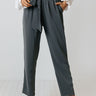 The Lari High Waist Trousers In Charcoal Image - 1
