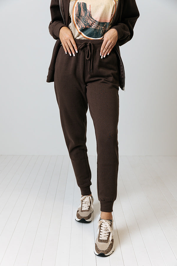 Count On You Joggers In Chestnut Image - 2
