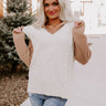 Cue The Calm Cable Knit Sweater Top In Ivory Image - 1