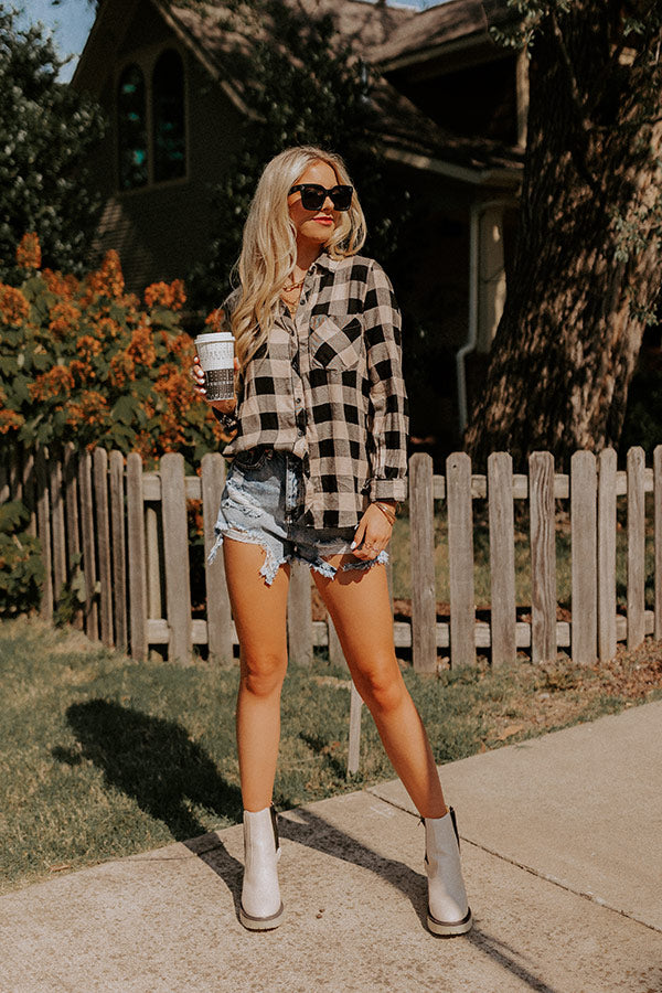 Cool Ambitions Plaid Button Up