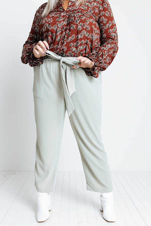 The Lari High Waist Trousers In Pear Curves Image - 2