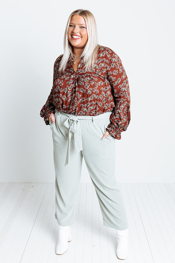 The Lari High Waist Trousers In Pear Curves
