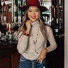 Shopping In Boston Turtleneck Top In Light Grey Image - 1