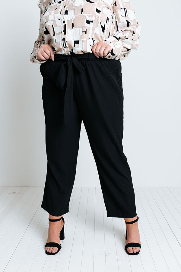 The Lari High Waist Trousers In Black Curves Image - 2