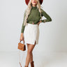 Shopping In Boston Turtleneck Top In Olive Image - 1