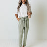 The Lari High Waist Trousers In Pear Image - 1