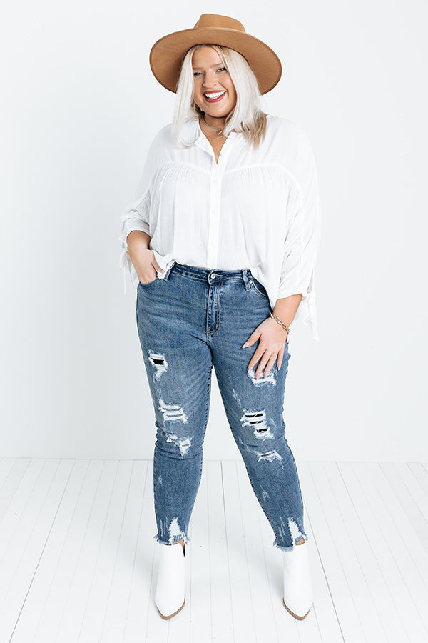 KanCan The Jenson High Waist Distressed Ankle Skinny Curves Image - 1