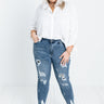KanCan The Jenson High Waist Distressed Ankle Skinny Curves Image - 1