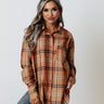 So Cuddly Flannel In Rust Image - 1