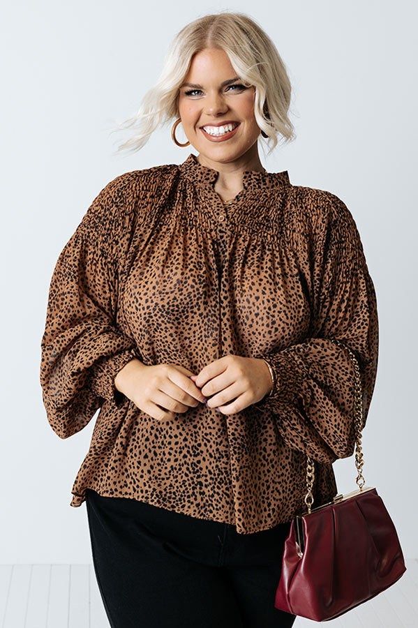Nights In LA Leopard Top Curves Image - 1