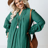 Patio In Paris Shift Dress In Green Curves Image - 1