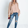 Westminster Button Up Top In Iced Mocha Image - 1