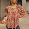 Chic At First Sight Shift Top in Rust Image - 1