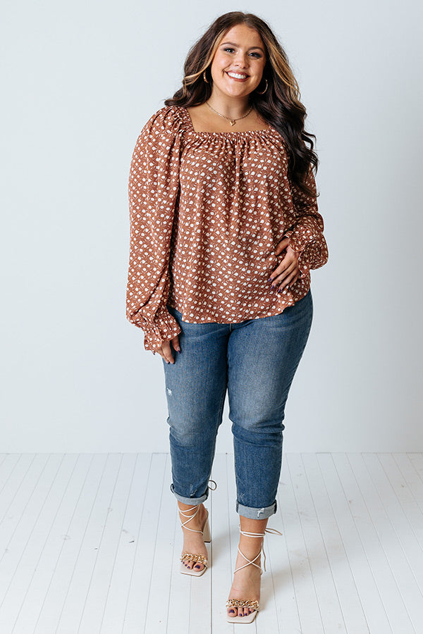 Chic At First Sight Shift Top in Rust Curves Image - 2