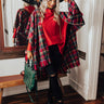 Cocoa Classic Plaid Poncho Image - 1