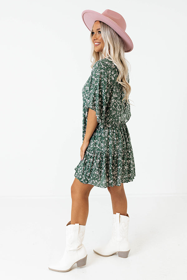 Boho In Soho Floral Shift Dress in Dark Pear Image - 3