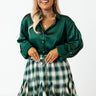 Small Town Holiday Skirt In Green Curves Image - 1