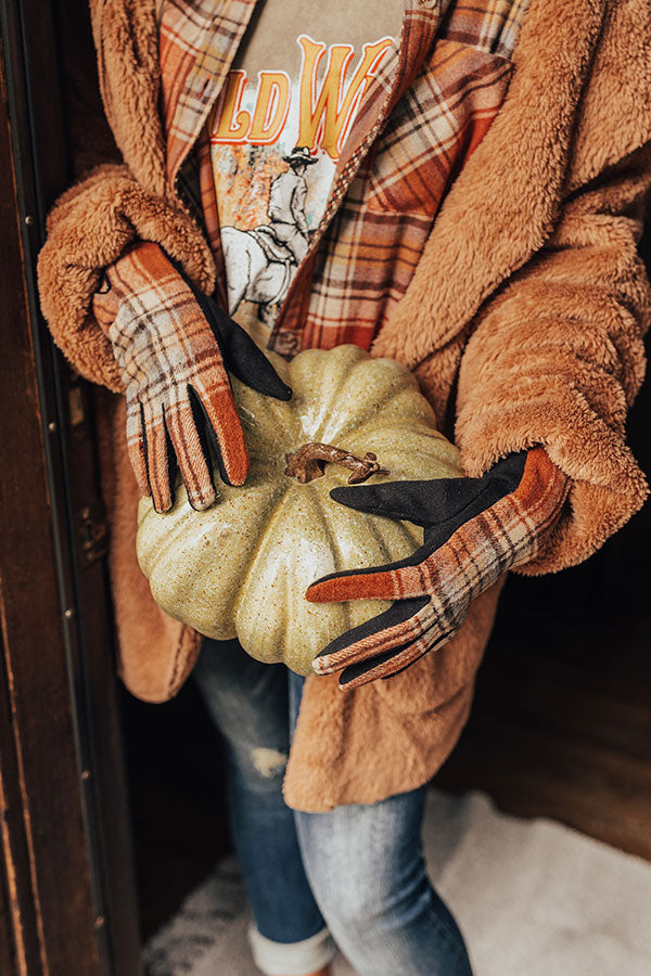 Flurry Factor Plaid Tech Gloves Image - 2