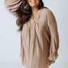 Patio In Paris Shift Dress In Warm Taupe Curves Image - 1